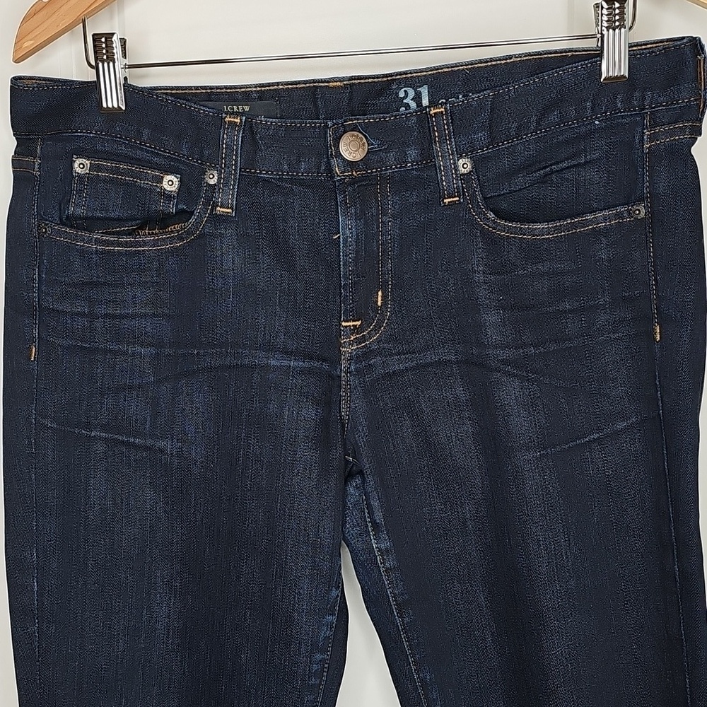 J. Crew Dark Blue Toothpick Ankle Jeans - Size 31 - Picture 5 of 12
